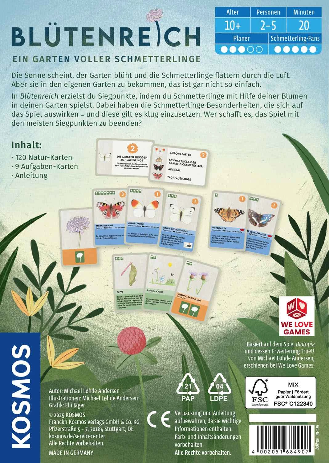 4002051684907 KOSMOS Blütenreich – Kartenspiel für 2 bis 5 Personen 1