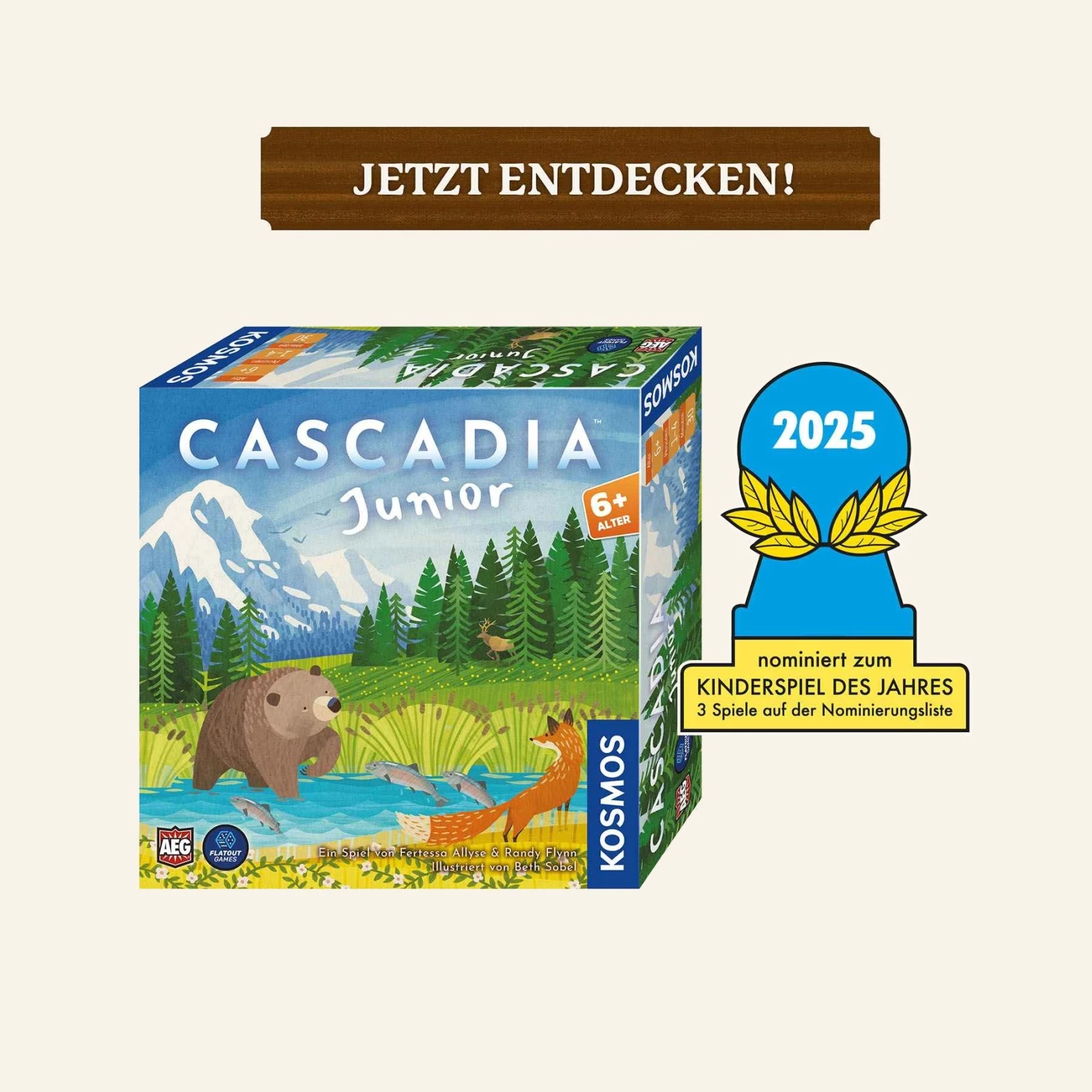 4002051684884 Kosmos Cascadia Junior – Legespiel für 2–4 Personen ab 6 Jahren 2