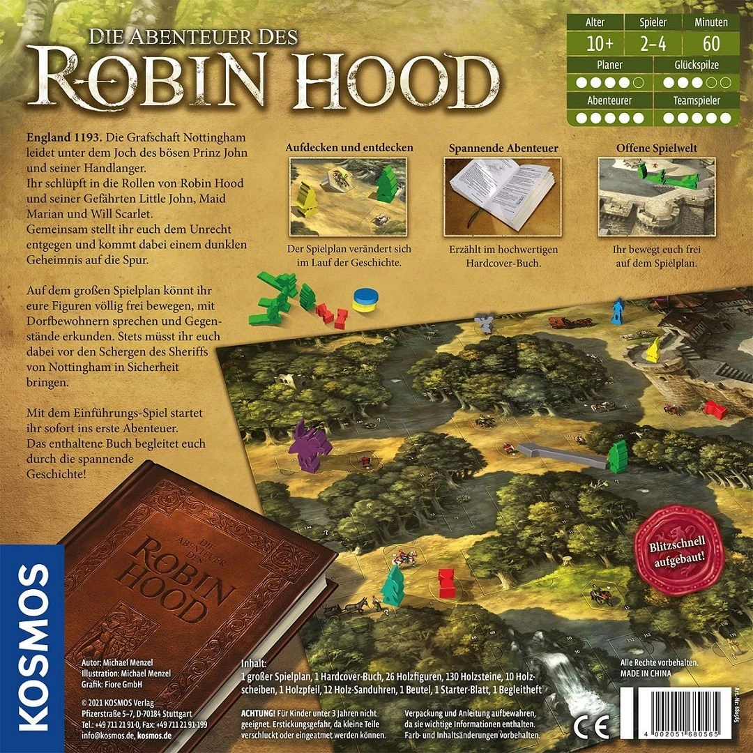 4002051680565 Die Abenteuer des Robin Hood – kooperatives Brettspiel von KOSMOS 1