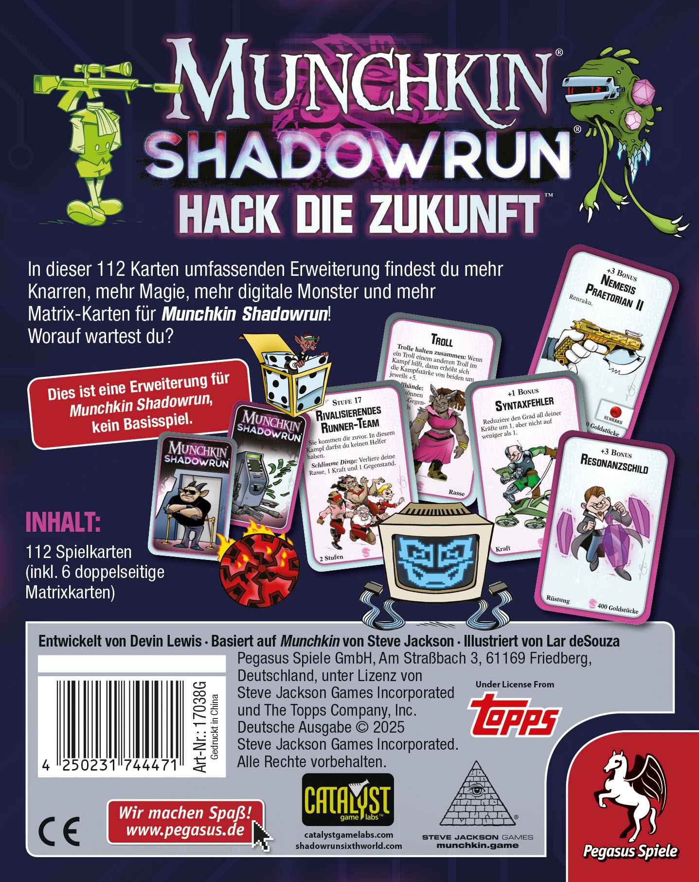 17038G Munchkin Shadowrun: Hack die Zukunft [Erweiterung] 4