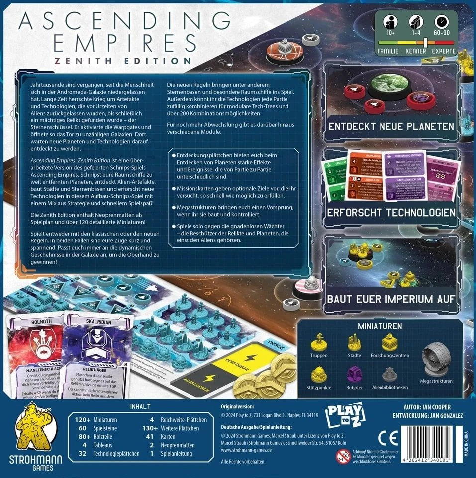 4262412340181 Ascending Empires: Zenith Edition – Brettspiel von Strohmann Games 1