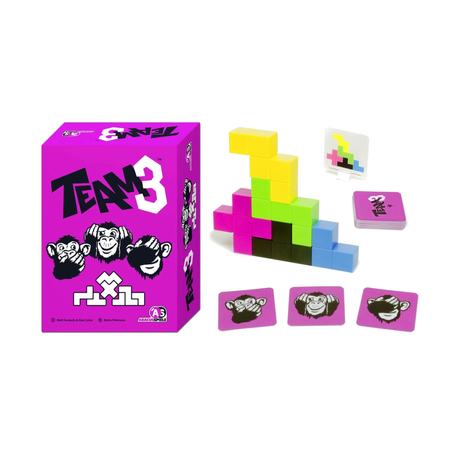 4011898641929 TEAM3 pink – kooperatives Bauspiel von ABACUSSPIELE 1