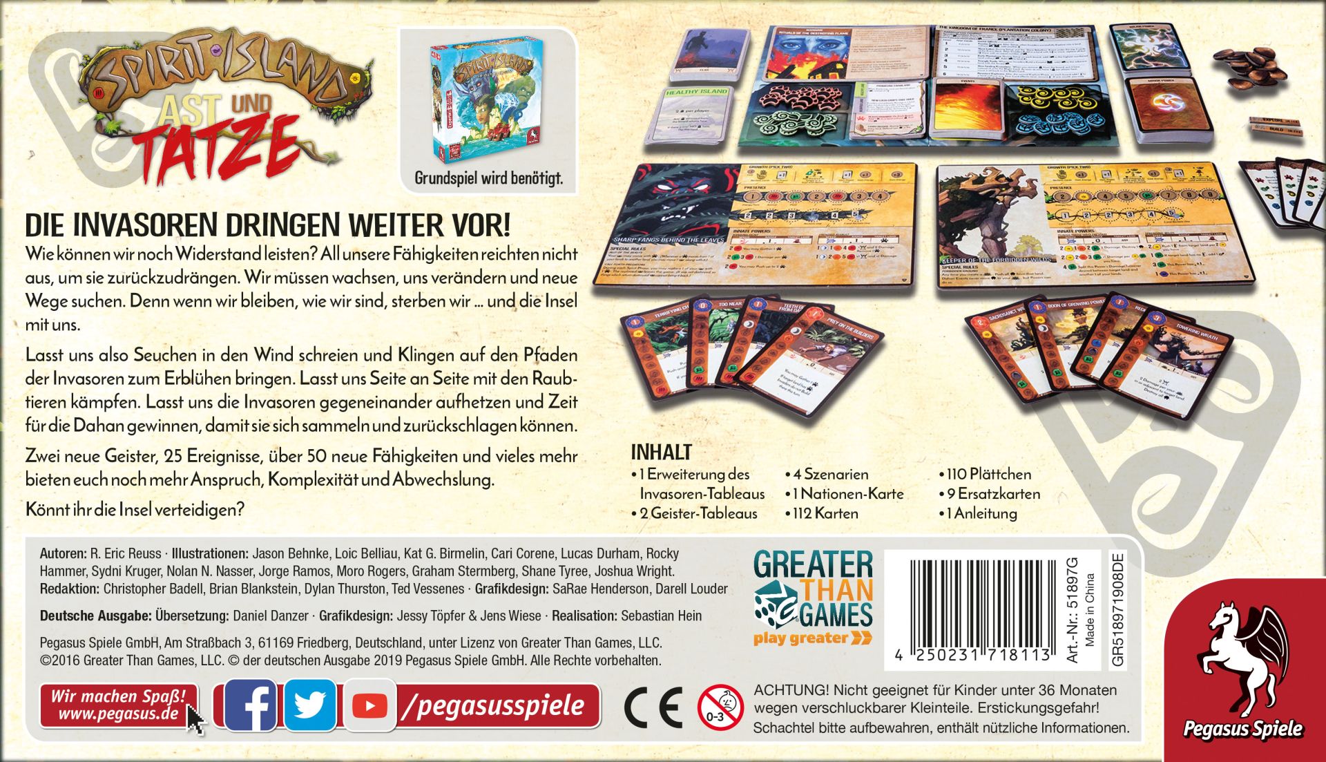 51897G Spirit Island: Ast und Tatze [Erweiterung] 4