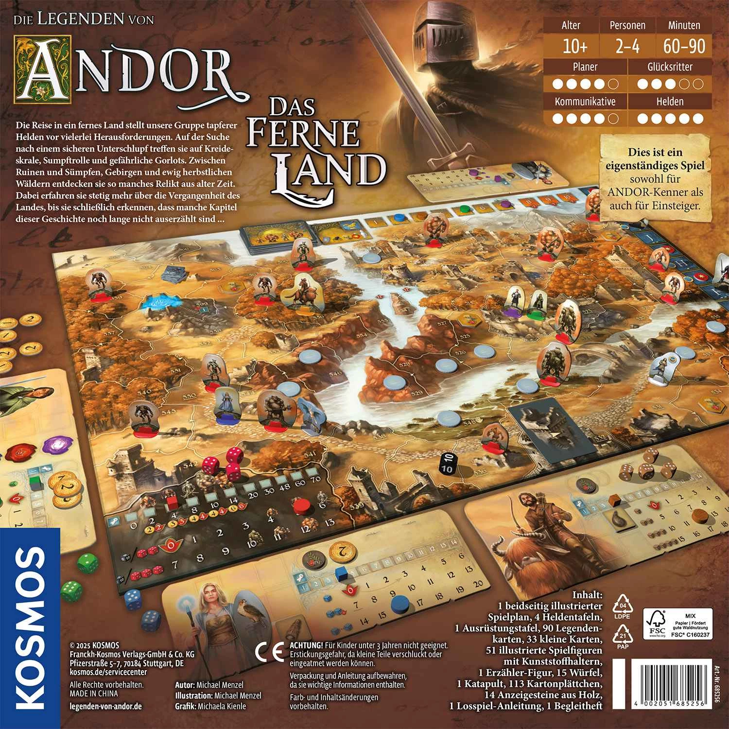 4002051685256 Die Legenden von Andor – Das ferne Land, kooperatives Brettspiel von KOSMOS 1