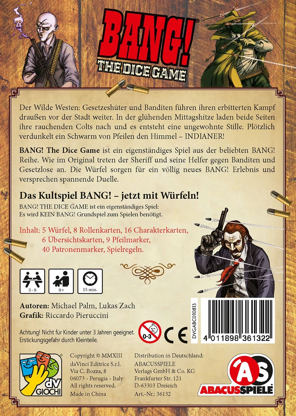4011898361322 BANG! The Dice Game – Würfelspiel, deutsch, ABACUSSPIELE 1