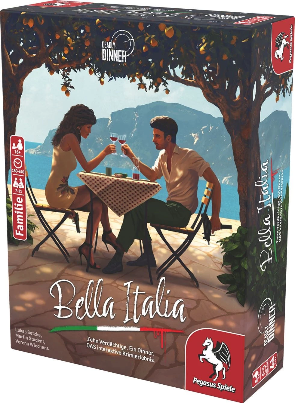 19015G Pegasus Spiele Deadly Dinner – Bella Italia, Krimidinner 1