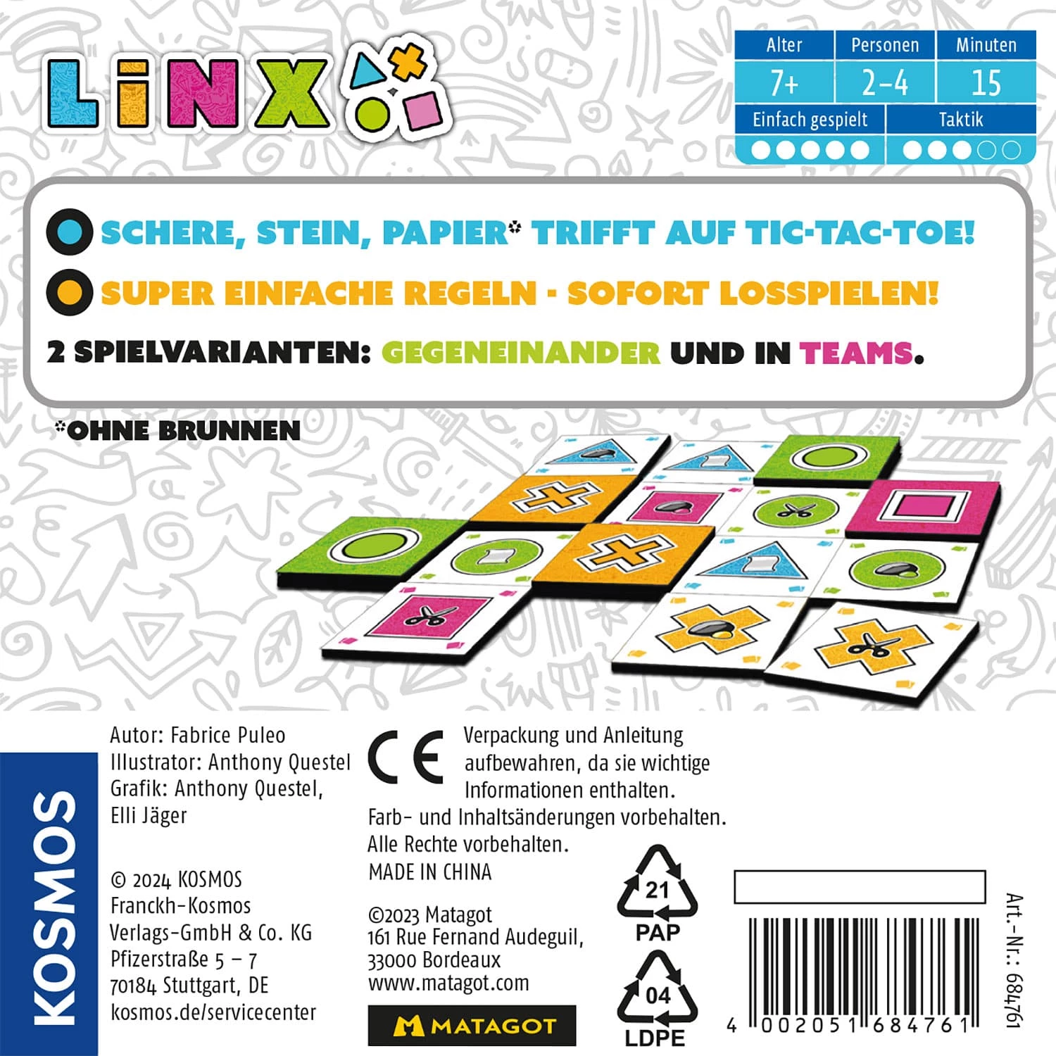 4002051684761 KOSMOS Linx – taktisches Legespiel für 2–4 Personen 1