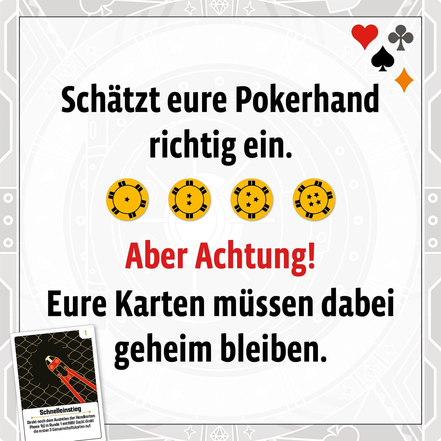 4002051683887 KOSMOS The Gang – kooperatives Poker-Kartenspiel für 3–6 Personen 3