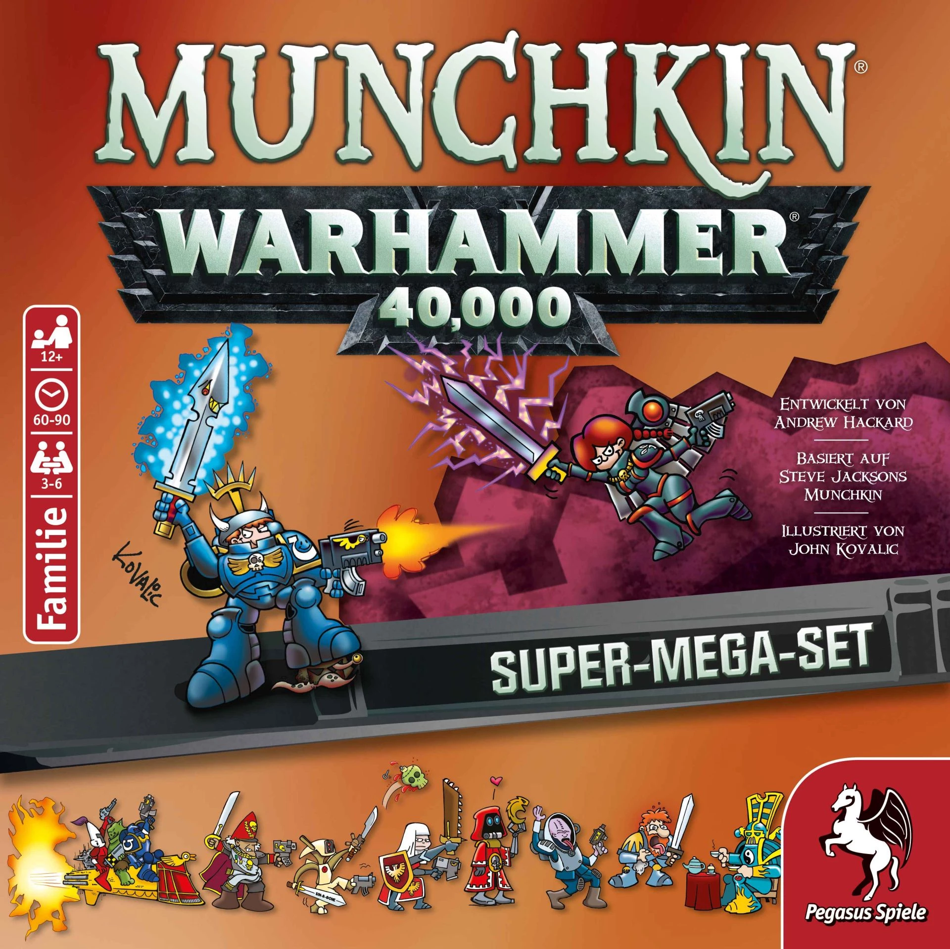 17039G Pegasus Spiele Munchkin Warhammer 40K Super Mega Set, Kartenspiel 2