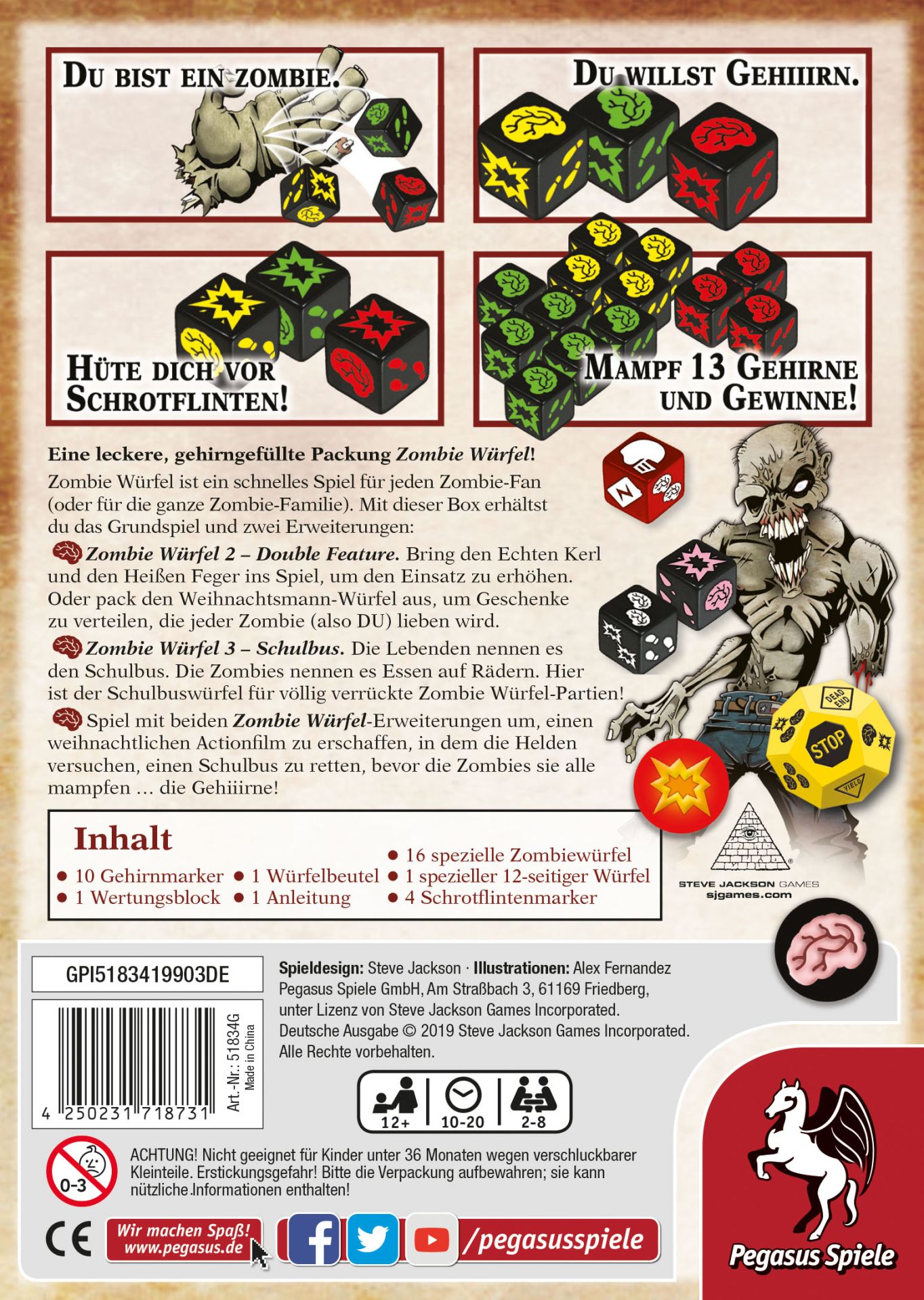 51834G Zombie Würfel - Die Horde 4