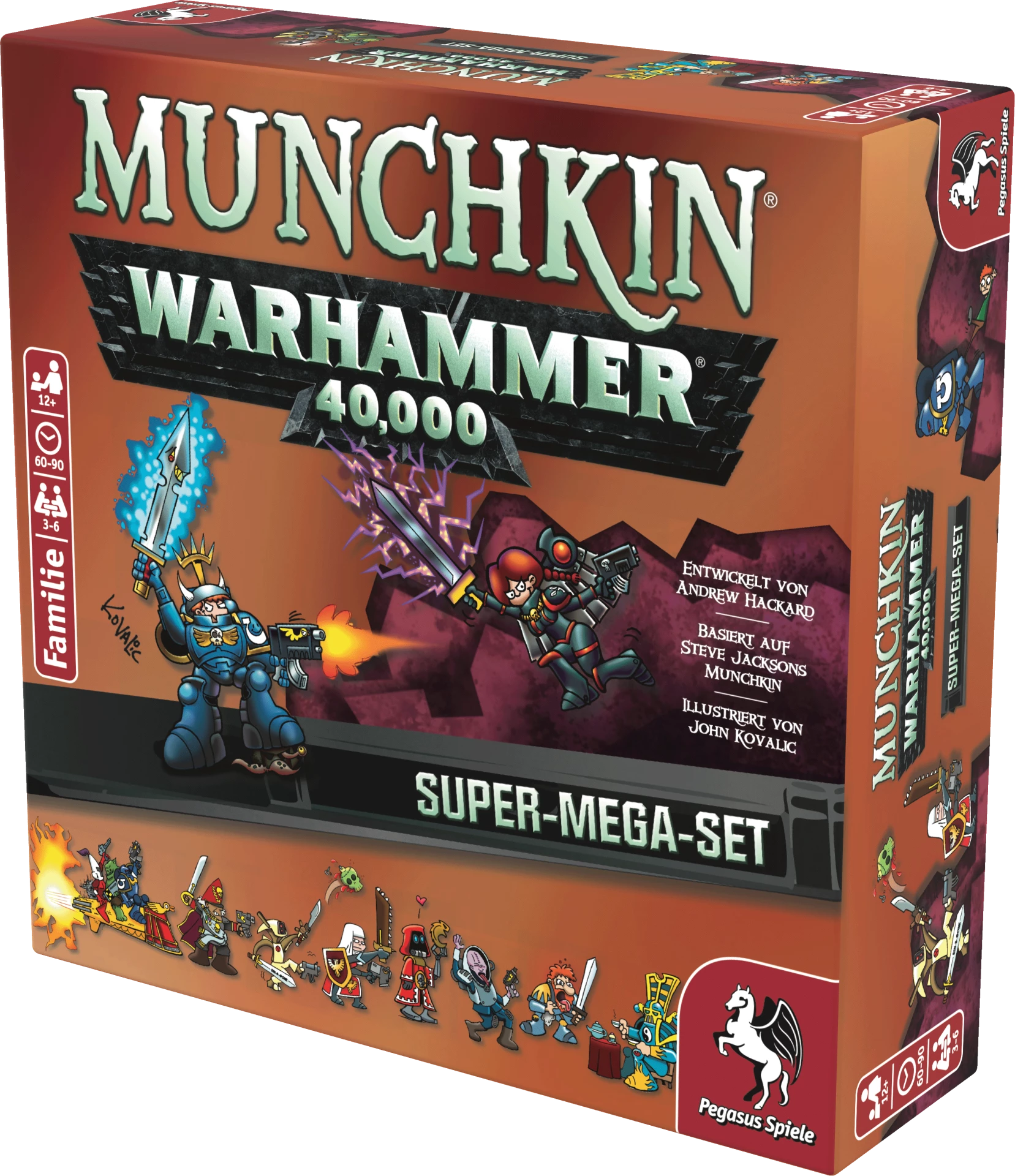 17039G Pegasus Spiele Munchkin Warhammer 40K Super Mega Set, Kartenspiel 1